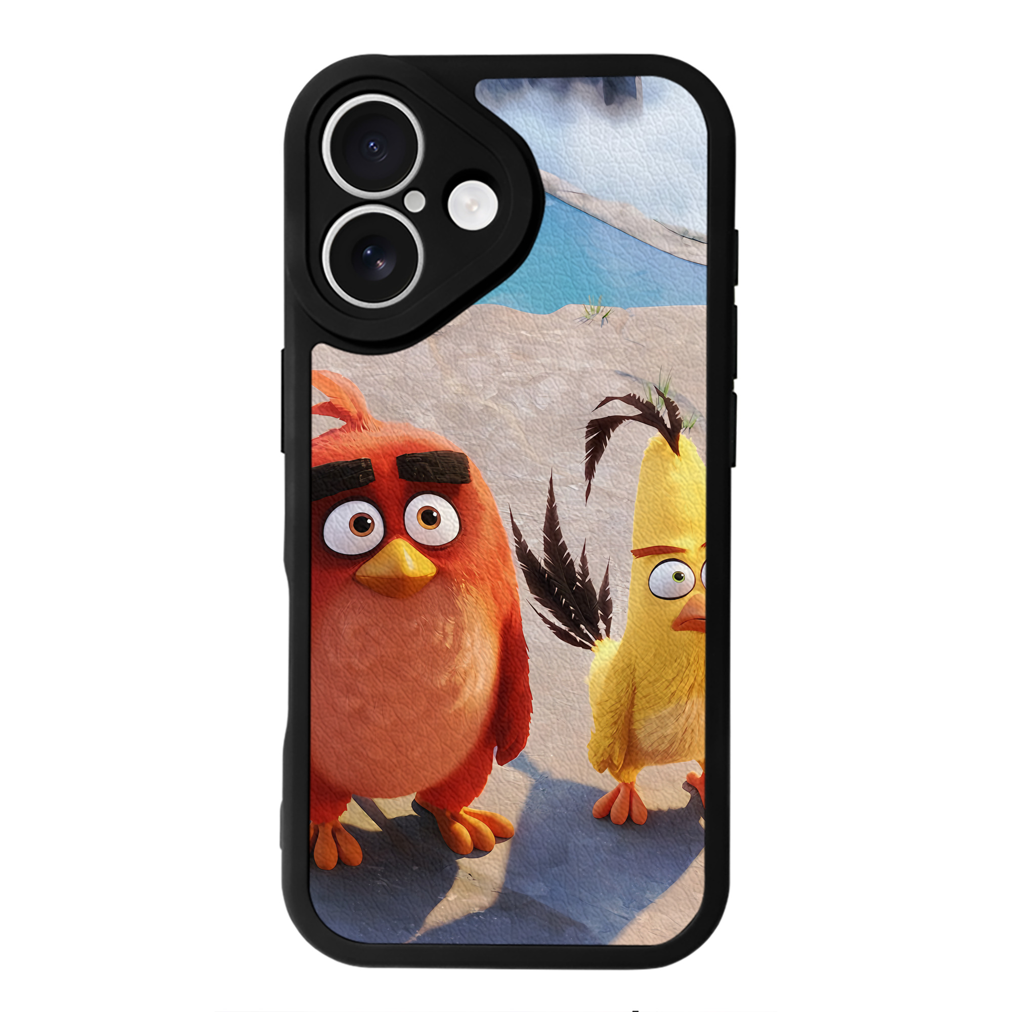 （画像用） Angry Birds アングリーバード 【iPhone 16シリーズ対応】シリコンスマホケース（レザー調） 材質：シリコン